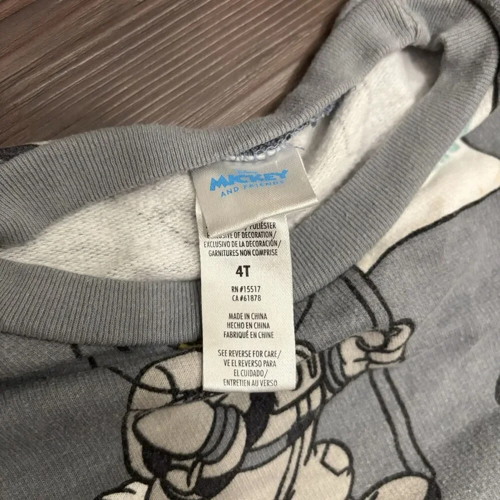 Disney Mickey and Friends Kids Sz 4T Astronaut Space 2PC Sweater Sweatpants